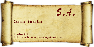 Sisa Anita névjegykártya